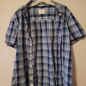 Lucky brand short sleeve plaid button down